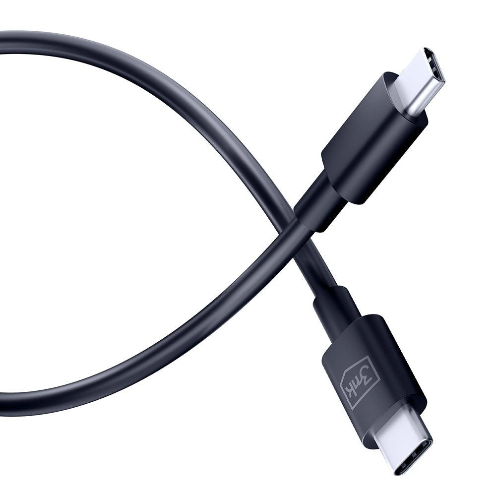 Cable de carga y datos USB-C - USB-C 3MK Hyper, 100W, 1,2m, Negro 