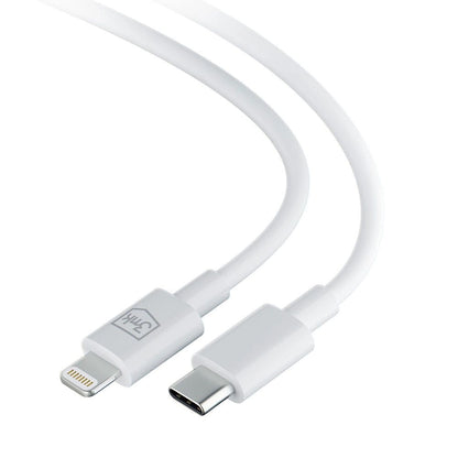 Cable de carga y datos USB-C - Lightning 3MK Hyper, 20W, 1,2m, Blanco 