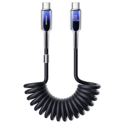 Cable de Datos y Carga USB-C - USB-C Joyroom S-A43 Crystal, 60W, 1.5m, Negro