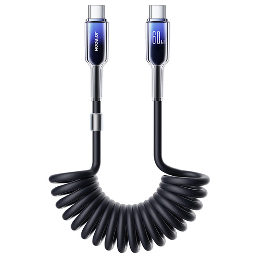 Cable de Datos y Carga USB-C - USB-C Joyroom S-A43 Crystal, 60W, 1.5m, Negro