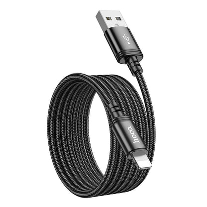 Cable de Datos y Carga USB-A - Lightning HOCO X89, 18W, 2m, Negro