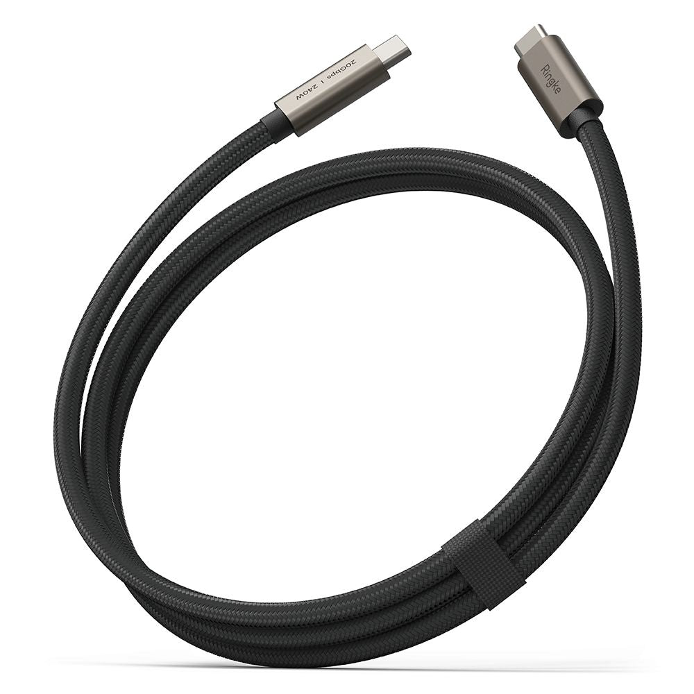 Cable de Datos y Carga USB-C - USB-C Ringke 2X2, 240W, 1m, Negro
