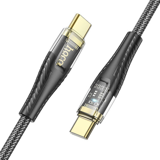 Cable de Datos y Carga USB-C - USB-C HOCO U121, 60W, 1.2m, Negro
