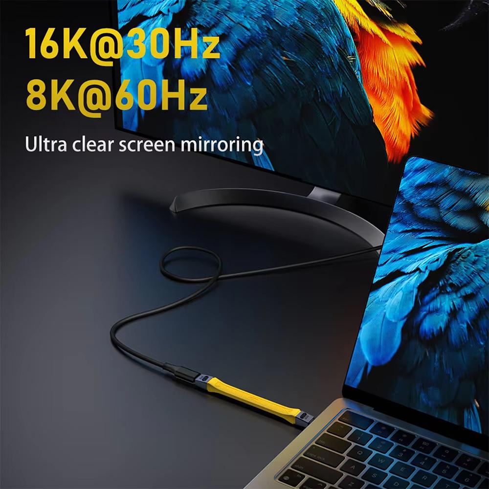 Cable de Datos y Carga USB-C - USB-C OEM 8K Video, 240W, 0.13m, Negro
