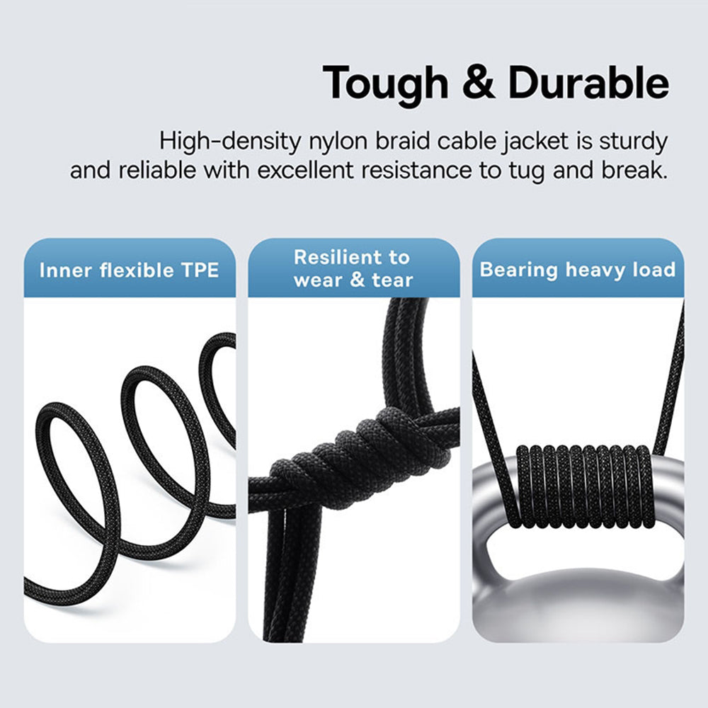 Cable de Datos y Carga USB-C - USB-C Baseus Gem, 100W, 1m, Negro P10373000111-00