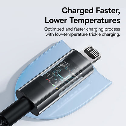 Cable de Datos y Carga USB-C - Lightning Baseus Gem, 20W, 2m, Negro P10373001111-01