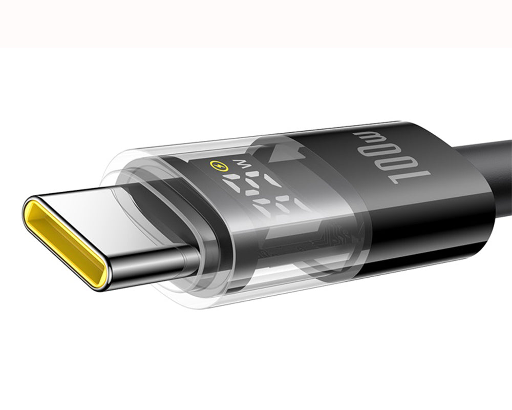 Cable de Datos y Carga USB-A - USB-C Baseus Display 2, 100W, 2m, Negro P10382701111-00