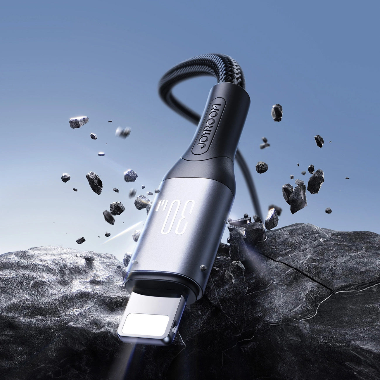 Cable de Datos y Carga USB-C - Lightning Joyroom S-A28 Flash, 30W, 1m, Negro