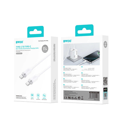 USB-C Data and Charging Cable - USB-C BWOO BO-X315C, 100W, 1m, White