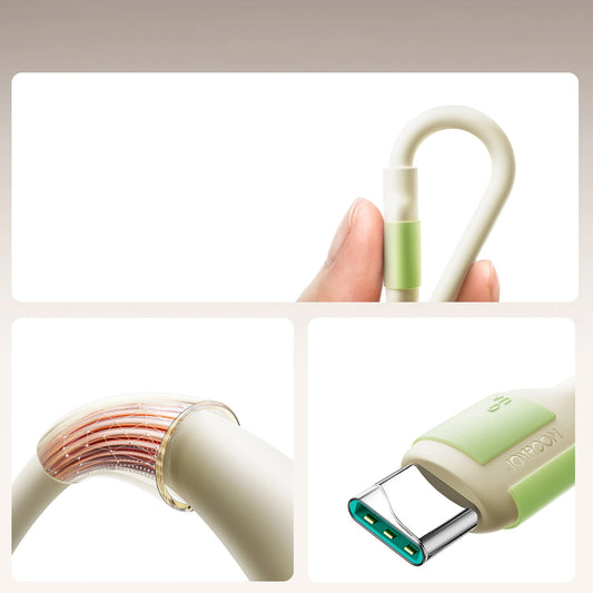 Cable de Datos y Carga USB-A - USB-C Joyroom S-A53, 30W, 2m, Beige