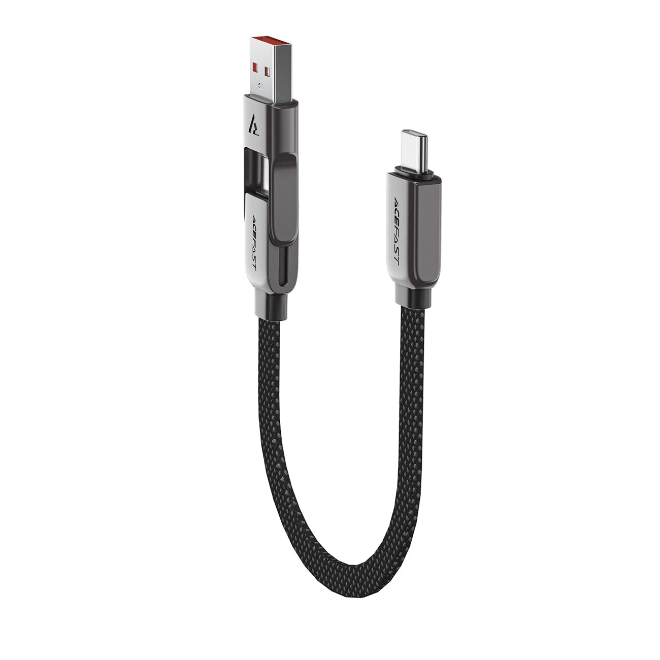 Cable de Datos y Carga USB-C - USB-A / USB-C Acefast C13-05, 60W, 0.2m, Negro