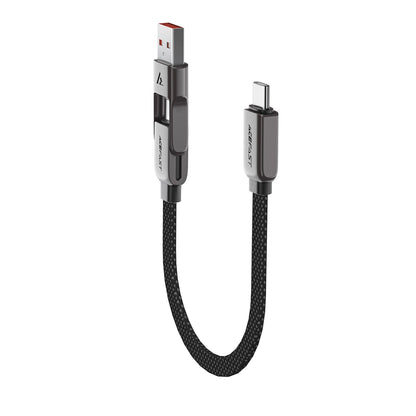 Cable de Datos y Carga USB-C - USB-A / USB-C Acefast C13-05, 60W, 0.2m, Negro