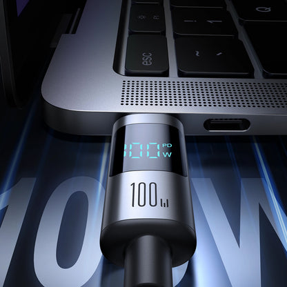 Cable de Datos y Carga USB-C - USB-C Joyroom S-A16 Pro Prism Display, 100W, 1.2m, Negro