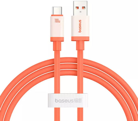 Cable de Datos y Carga USB-A - USB-C Baseus Zero Degree Series, 100W, 2m, Rojo