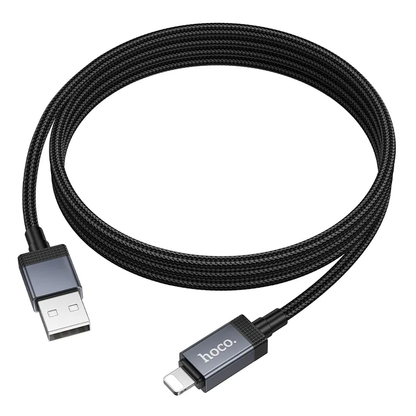 Cable de Datos y Carga USB-A - Lightning HOCO X118 Display, 12W, 1m, Negro