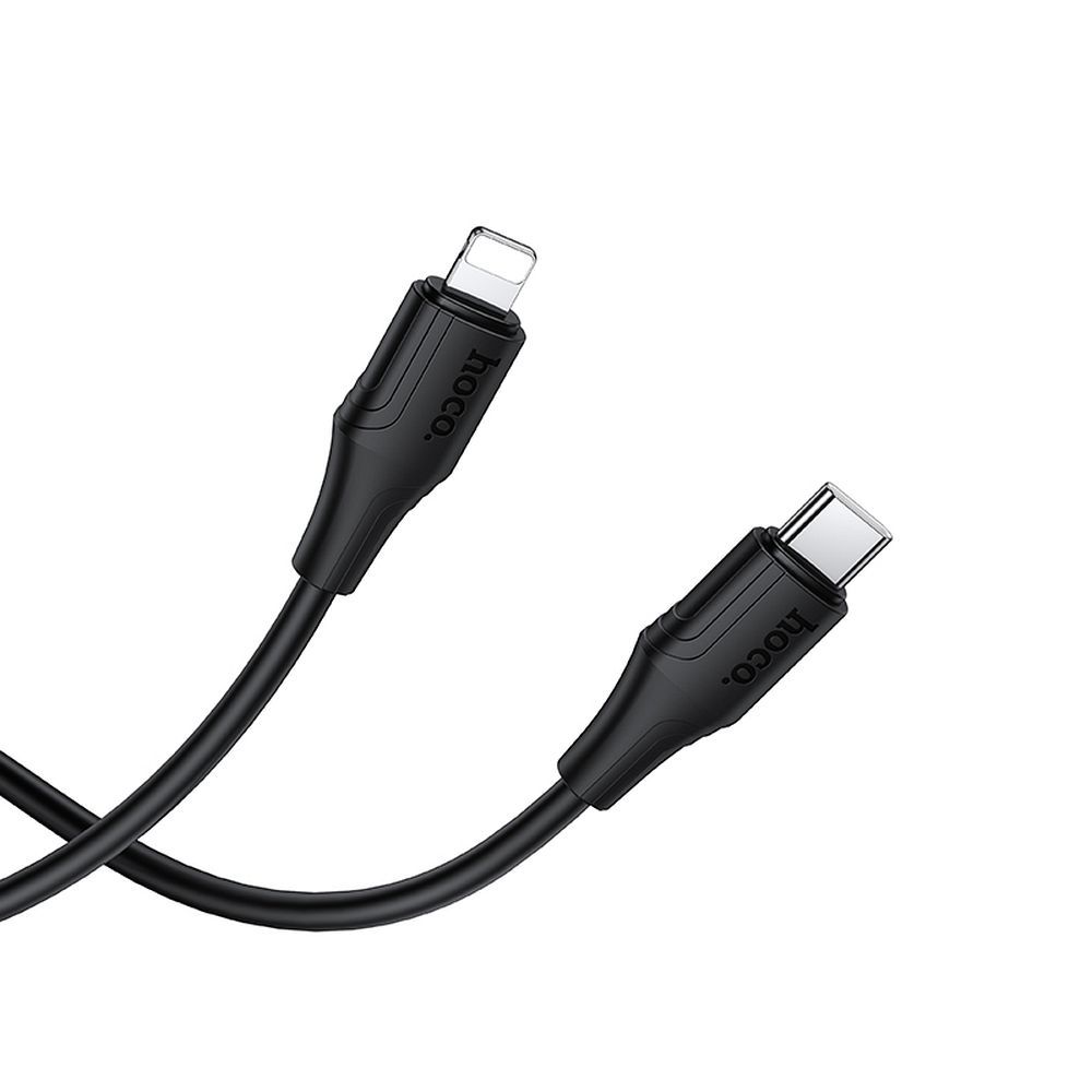 Cable de Datos y Carga USB-C - Lightning HOCO X124, 27W, 1m, Negro