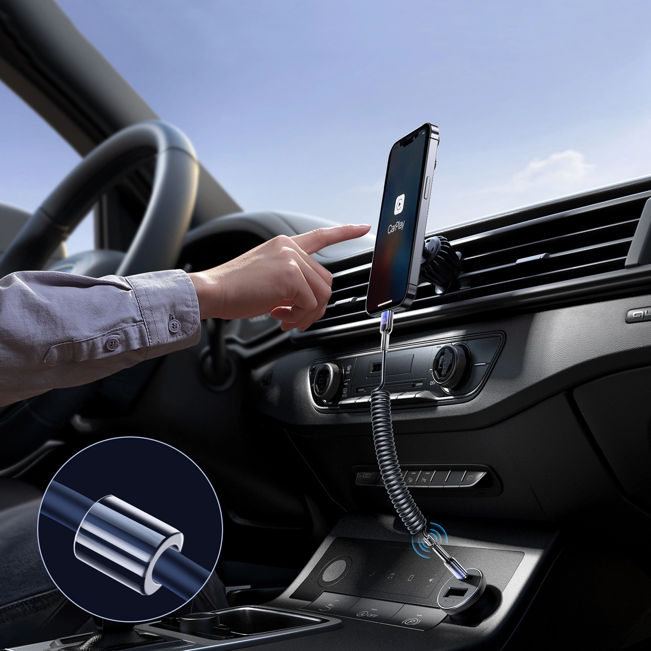 Cable de Datos y Carga USB-C - Lightning Joyroom S-A43 Crystal, 30W, 1.5m, Negro