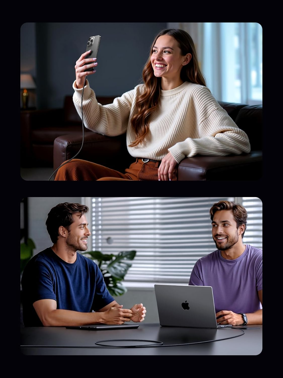 Cable de Datos y Carga USB-C - USB-C UGREEN L524, 60W, 2m, Gris