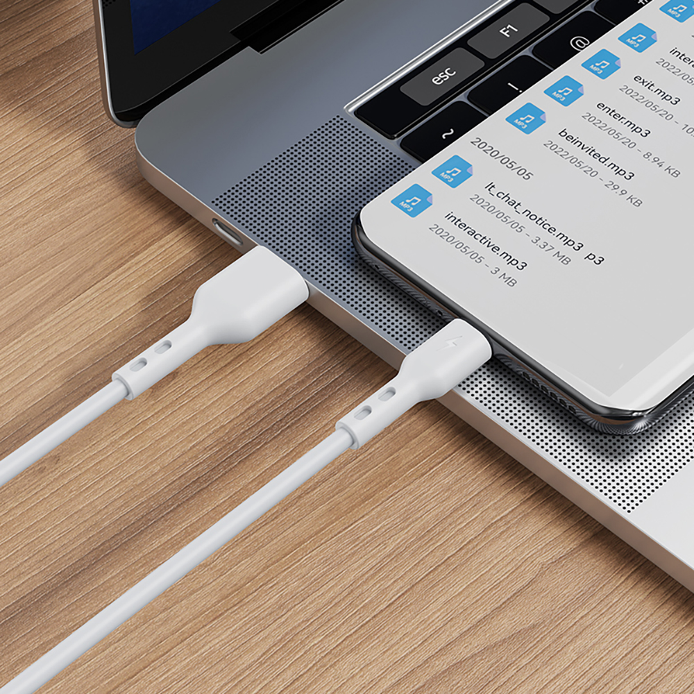 Cable de Datos y Carga USB-A - USB-C BWOO X172C, 60W, 1m, Blanco