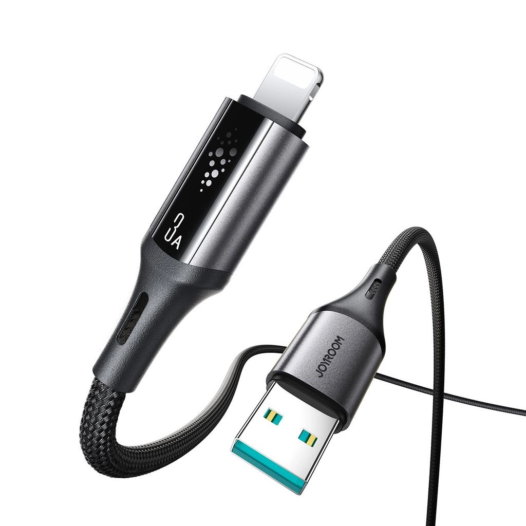 Cable de Datos y Carga USB-A - Lightning Joyroom S-A60 StarTalk, 18W, 1.2m, Negro