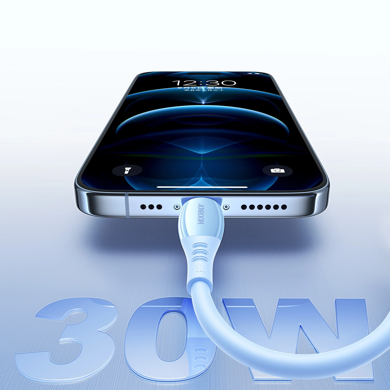 Cable de Datos y Carga USB-C - Lightning Joyroom S-A59 Vibrant, 30W, 1.2m, Azul