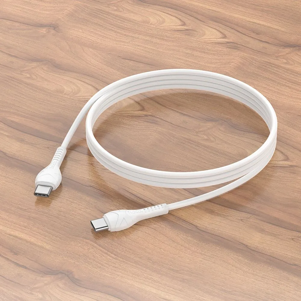 Cable de Datos y Carga USB-C - USB-C HOCO X37, 60W, 1m, Blanco