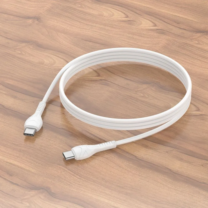 Cable de Datos y Carga USB-C - USB-C HOCO X37, 60W, 1m, Blanco