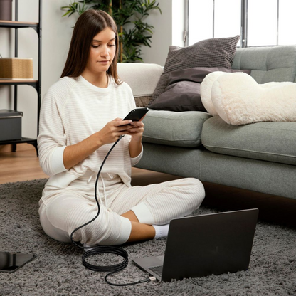 Cable de Datos y Carga USB-C - USB-C Tech-Protect Ultraboost EVO, 100W, 1m, Plateado