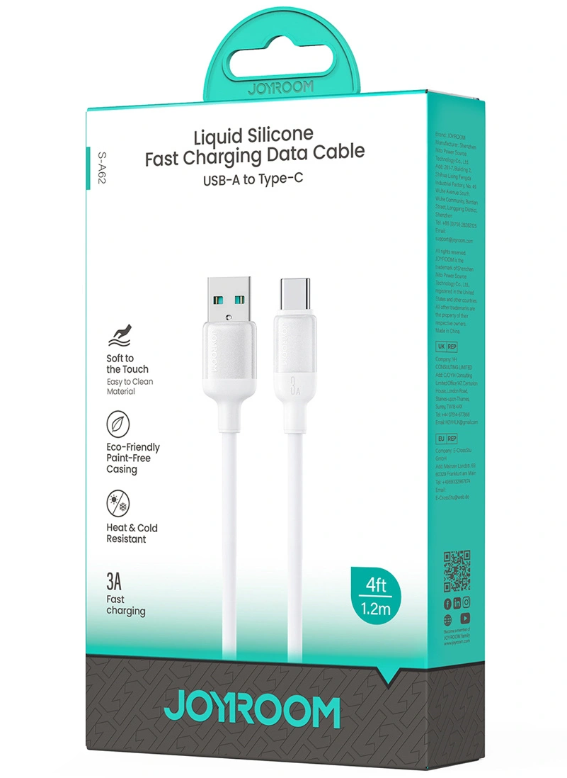 Cable de Datos y Carga USB-A - USB-C Joyroom S-A62 Lively, 18W, 1.2m, Blanco