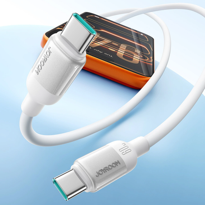 Cable de Datos y Carga USB-C - USB-C Joyroom S-A62 Lively, 60W, 1.2m, Blanco
