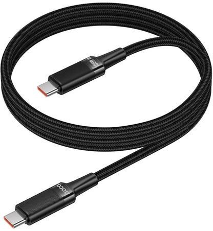 Cable de Datos y Carga USB-C - USB-C HOCO U153 Extreme, 100W, 1.2m, Negro