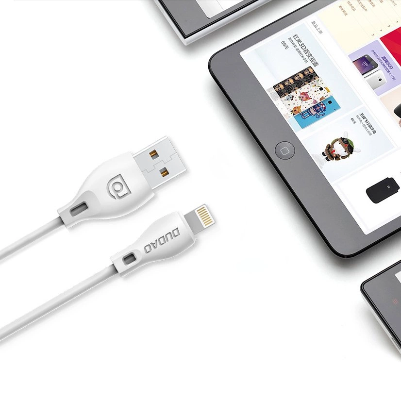 Cable de Datos y Carga USB-A - Lightning Dudao L4L, 18W, 1m, Blanco