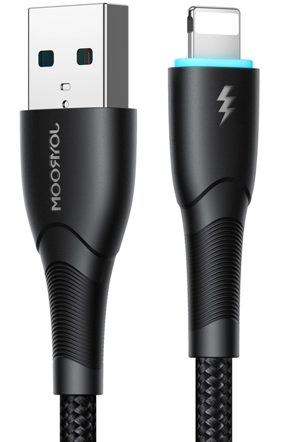 Cable de datos y carga USB-A - Lightning Joyroom SA32-AL3, 18 W, 1 m, negro