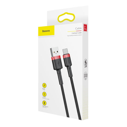 Cable de datos y carga USB-A - USB-C Baseus Cafule, 60W, 1m, Rojo CATKLF-B91