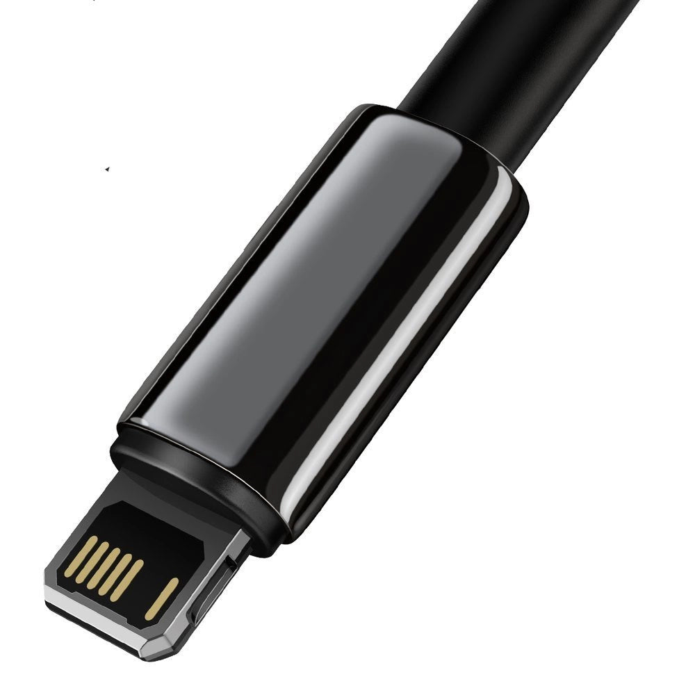 Cable de datos y carga USB-A - Lightning Baseus Tungsten Gold, 20W, 1m, Negro CALWJ-01 