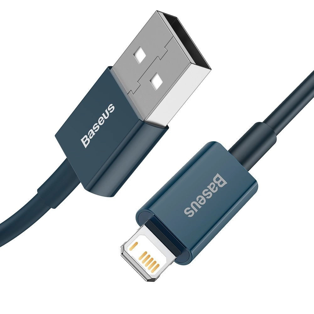 Cable de datos y carga USB-A - Lightning Baseus Superior Series, 20W, 1m, Azul CALYS-A03 