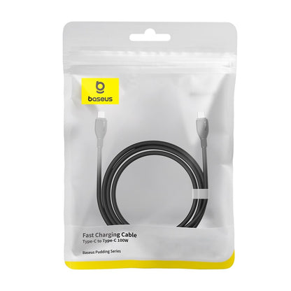 Cable de carga y datos USB-C - USB-C Baseus Pudding, 100W, 1,2m, Negro P10355702111-00 