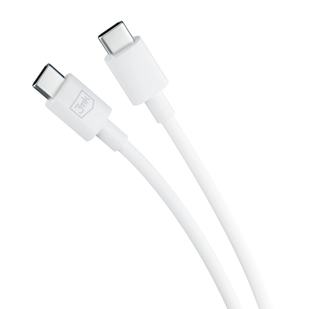 Cable de carga y datos USB-C - USB-C 3MK Hyper, 100W, 1,2m, Blanco 