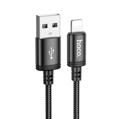 Cable de Datos y Carga USB-A - Lightning HOCO X89, 18W, 2m, Negro