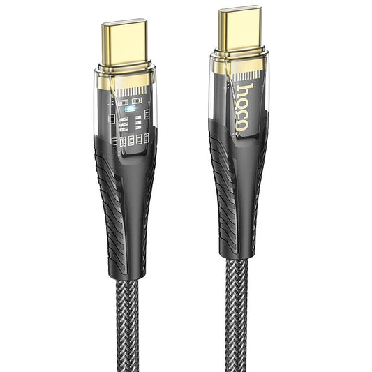 Cable de Datos y Carga USB-C - USB-C HOCO U121, 60W, 1.2m, Negro