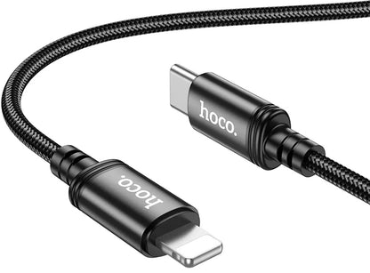 Cable de Datos y Carga USB-C - Lightning HOCO X89, 27W, 2m, Negro
