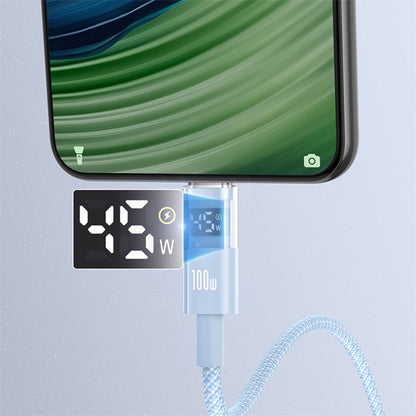 Cable de Datos y Carga USB-A - USB-C Baseus Display 2, 100W, 1m, Azul P10382701311-00