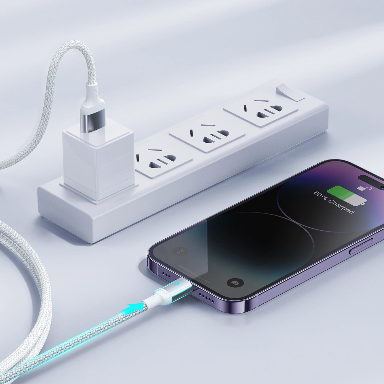 USB-A to Lightning Data and Charging Cable Joyroom A10, 18W, 1.2m, White