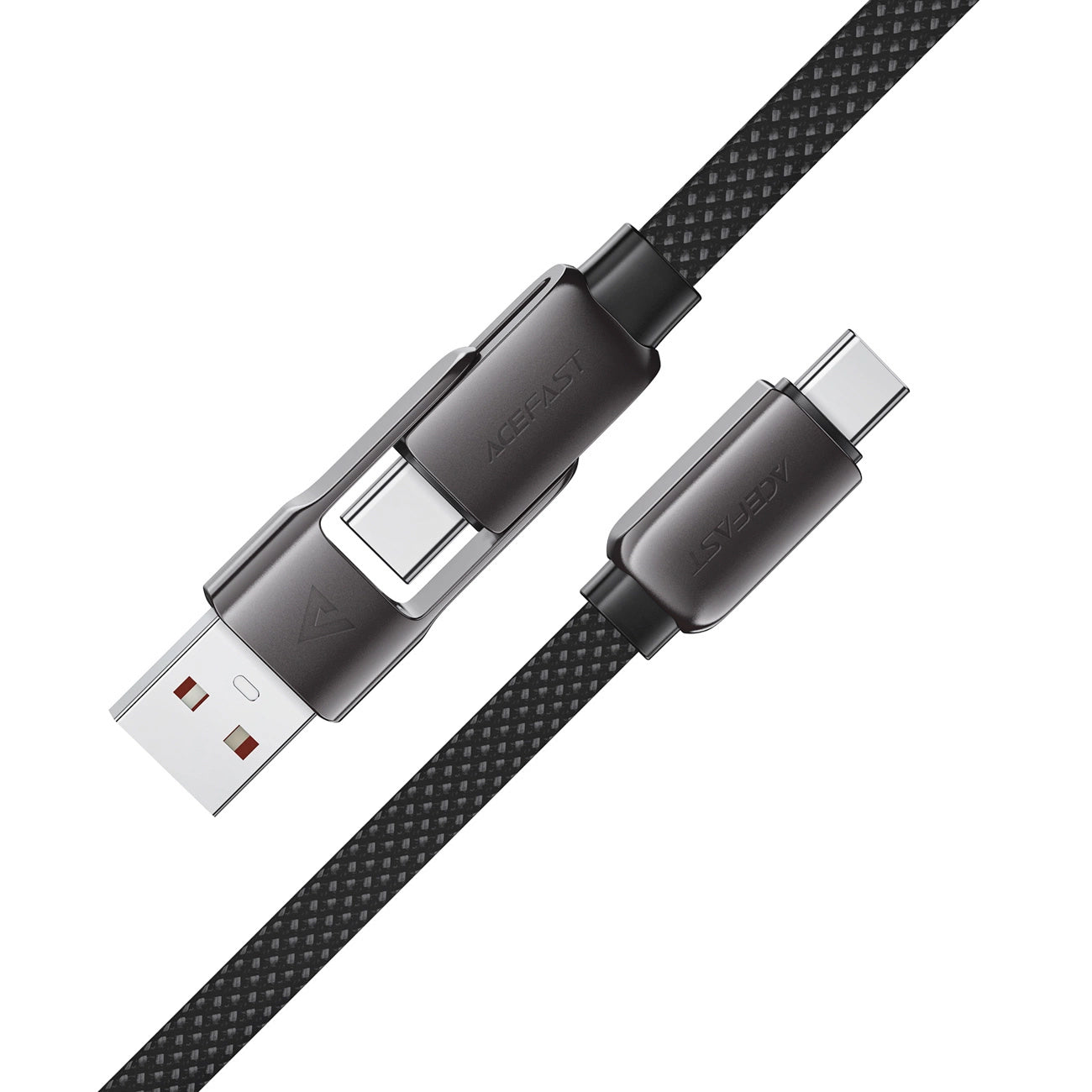 Cable de Datos y Carga USB-C - USB-A / USB-C Acefast C13-05, 60W, 0.2m, Negro