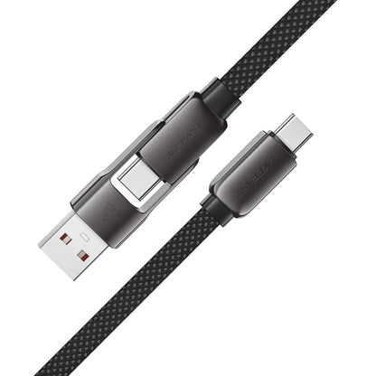 Cable de Datos y Carga USB-C - USB-A / USB-C Acefast C13-05, 60W, 0.2m, Negro