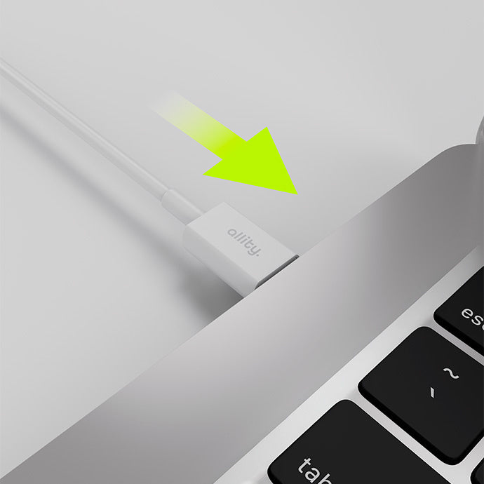Cable de Datos y Carga USB-C - USB-C Allity. AUC-03, 100W, 1m, Blanco