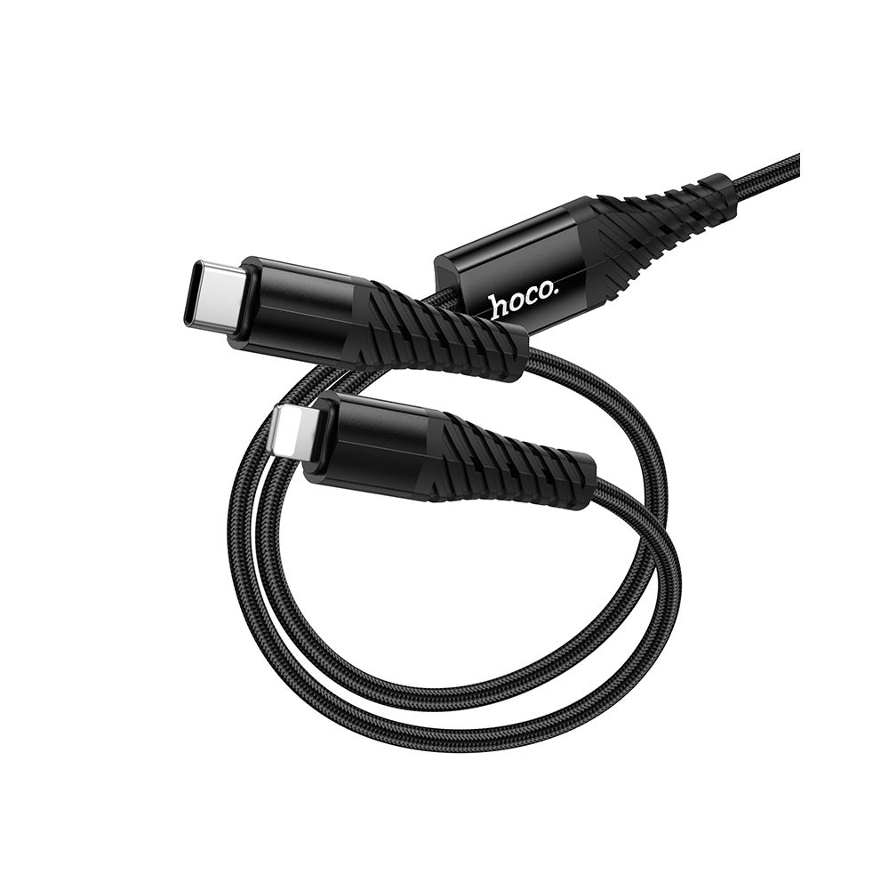 Cable de Carga USB-C - Lightning / USB-C HOCO X123, 10W, 1m, Negro