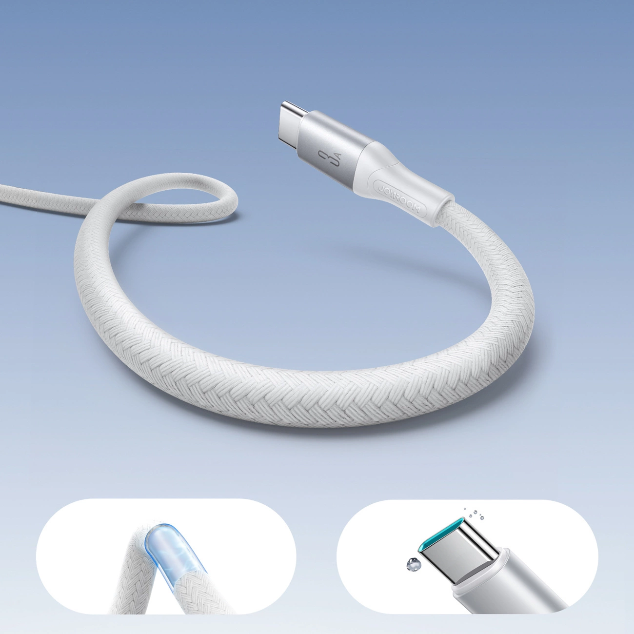 Cable de Datos y Carga USB-A - USB-C Joyroom S-A28 Flash, 18W, 1m, Blanco