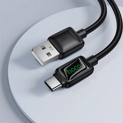 Cable de Datos y Carga USB-A - USB-C HOCO U146, 36W, 1.2m, Negro