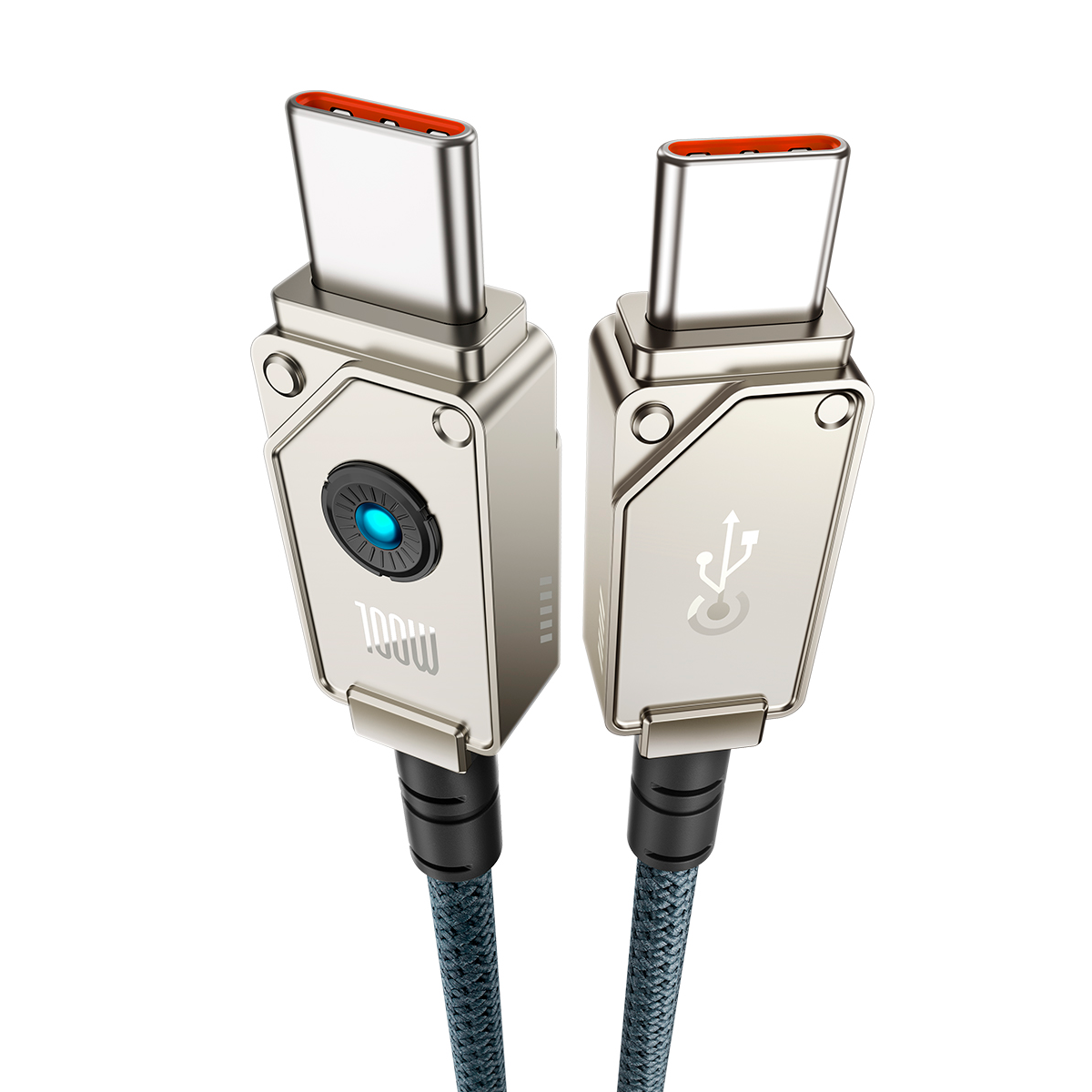 Cable de Datos y Carga USB-C - USB-C Baseus Unbreakable, 100W, 2m, Blanco P10355800221-01